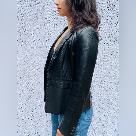90s Genuine Leather Blazer - Picture 1 of 6